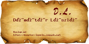 Dömötör László névjegykártya